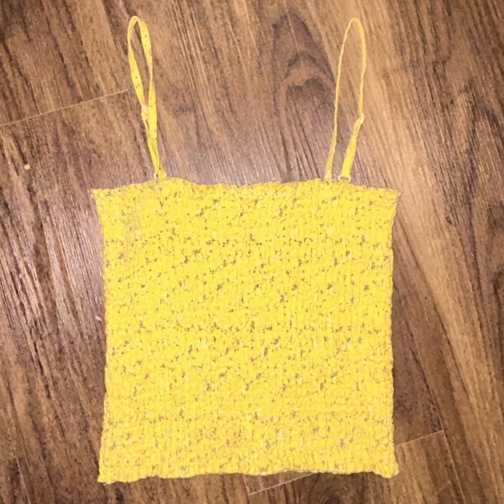 PacSun Yellow Textured Tank Top